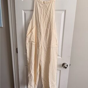 Billabong Cream Cotton-Look Overalls